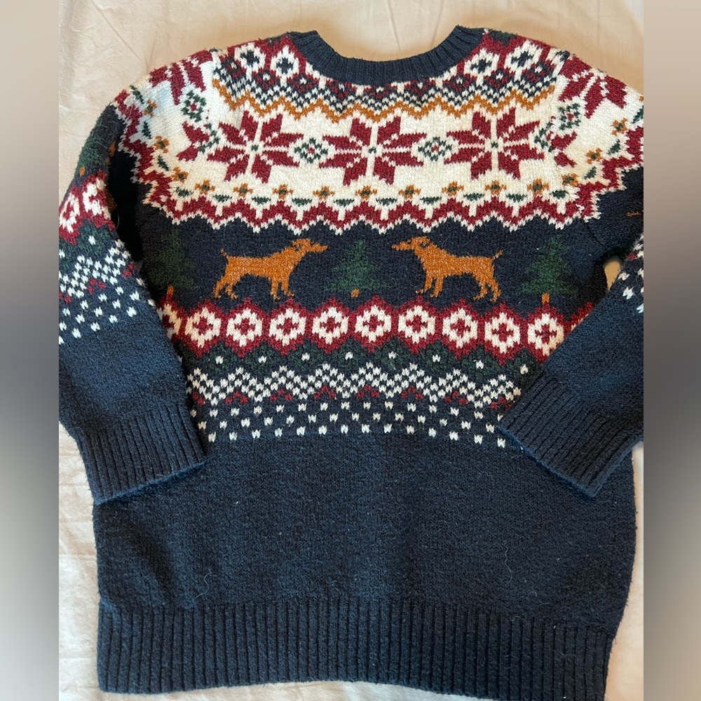 Christmas sweater dogs, size 2T
